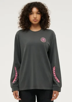 P.E Nation Phoenix Long Sleeve Tee - Washed Dark Shadow
