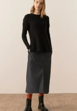 Pol Fitch Ribbed Knit - Black