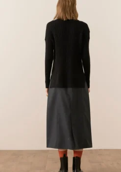Pol Fitch Ribbed Knit - Black