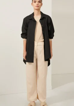 POL Lagoon Drape Back Shirt- Black