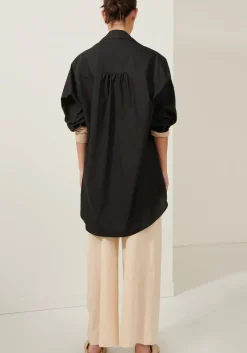 POL Lagoon Drape Back Shirt- Black