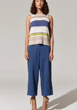 POL Miley Crop Pant - Blue