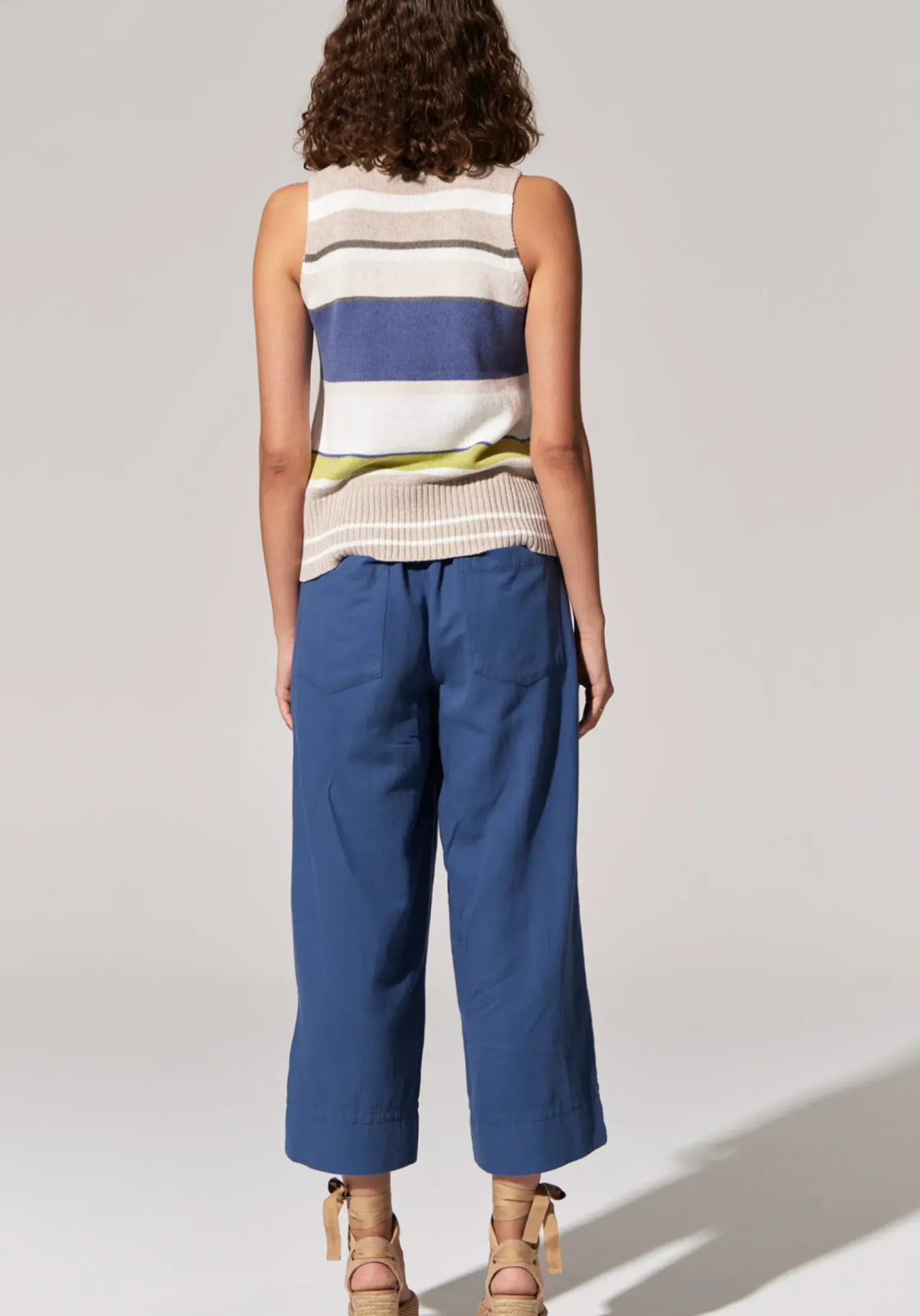 POL Miley Crop Pant - Blue