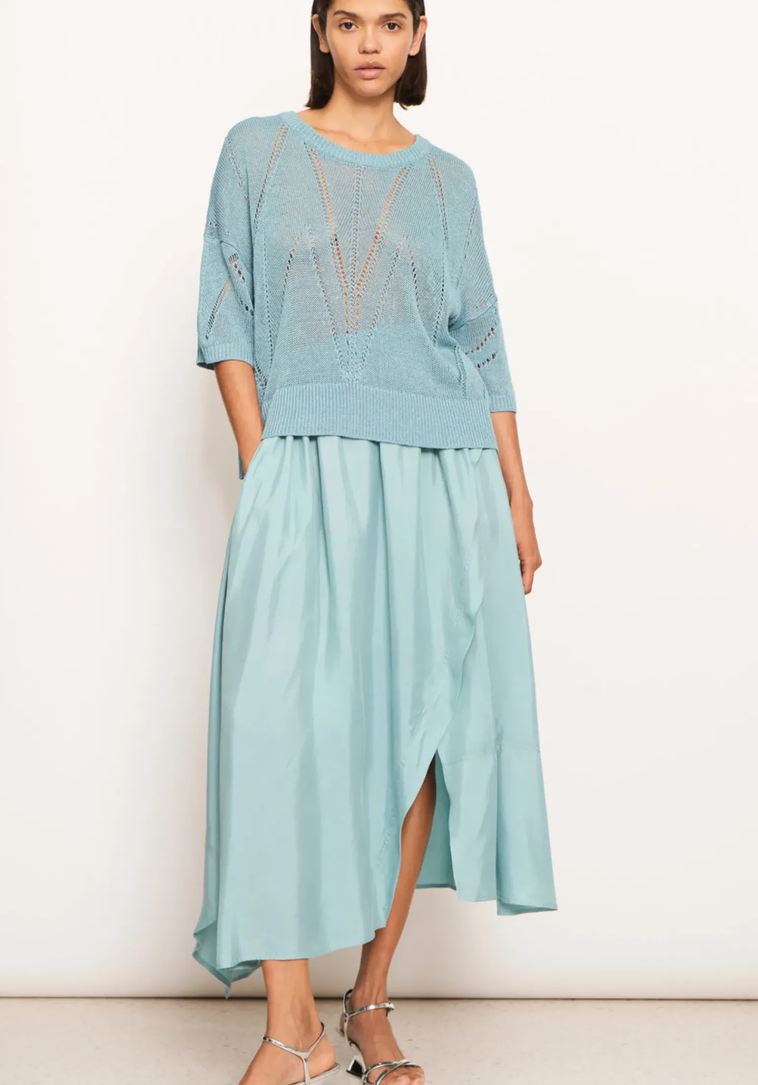 Pol Pier Knit Tee- Blue