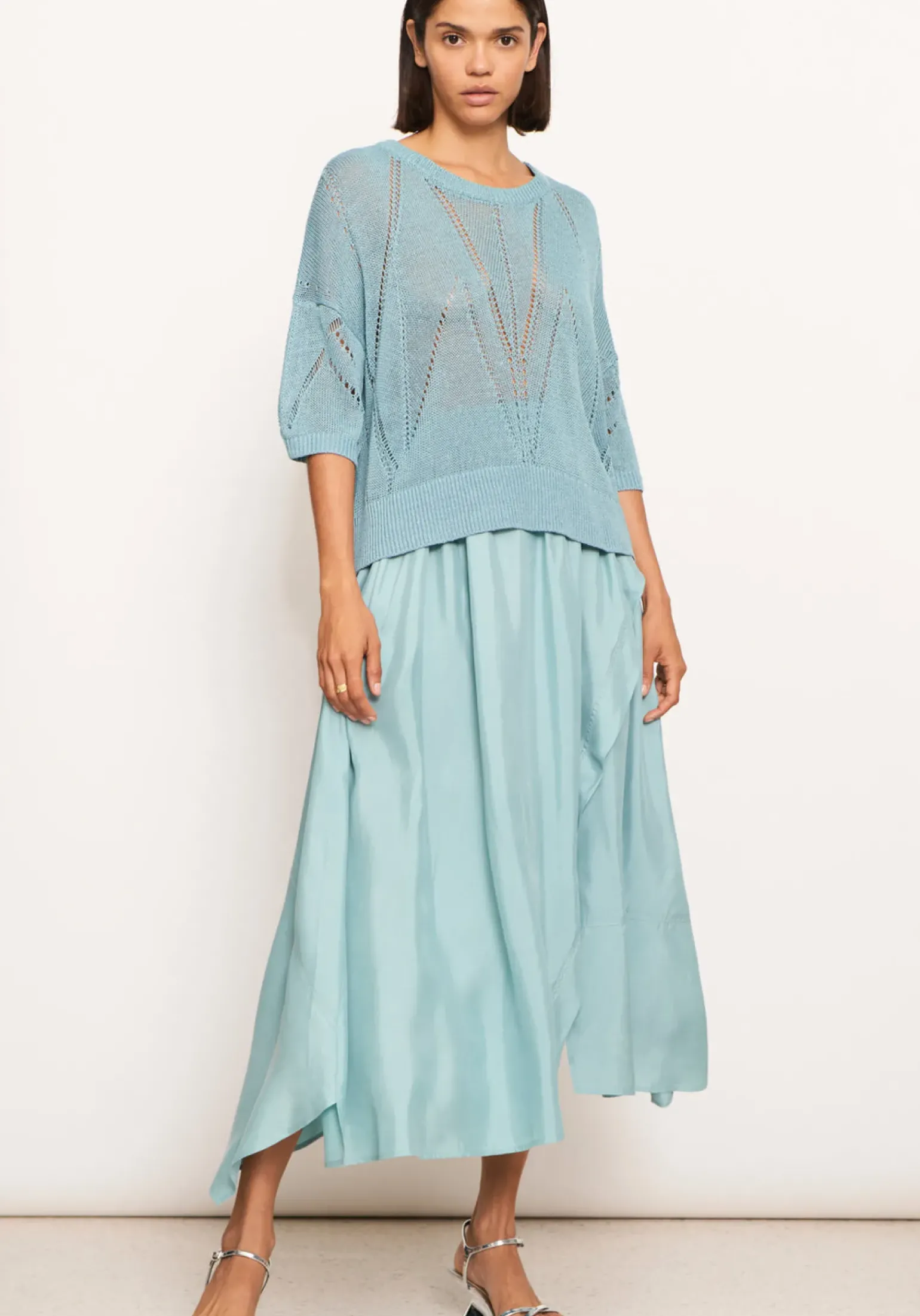 Pol Pier Knit Tee- Blue