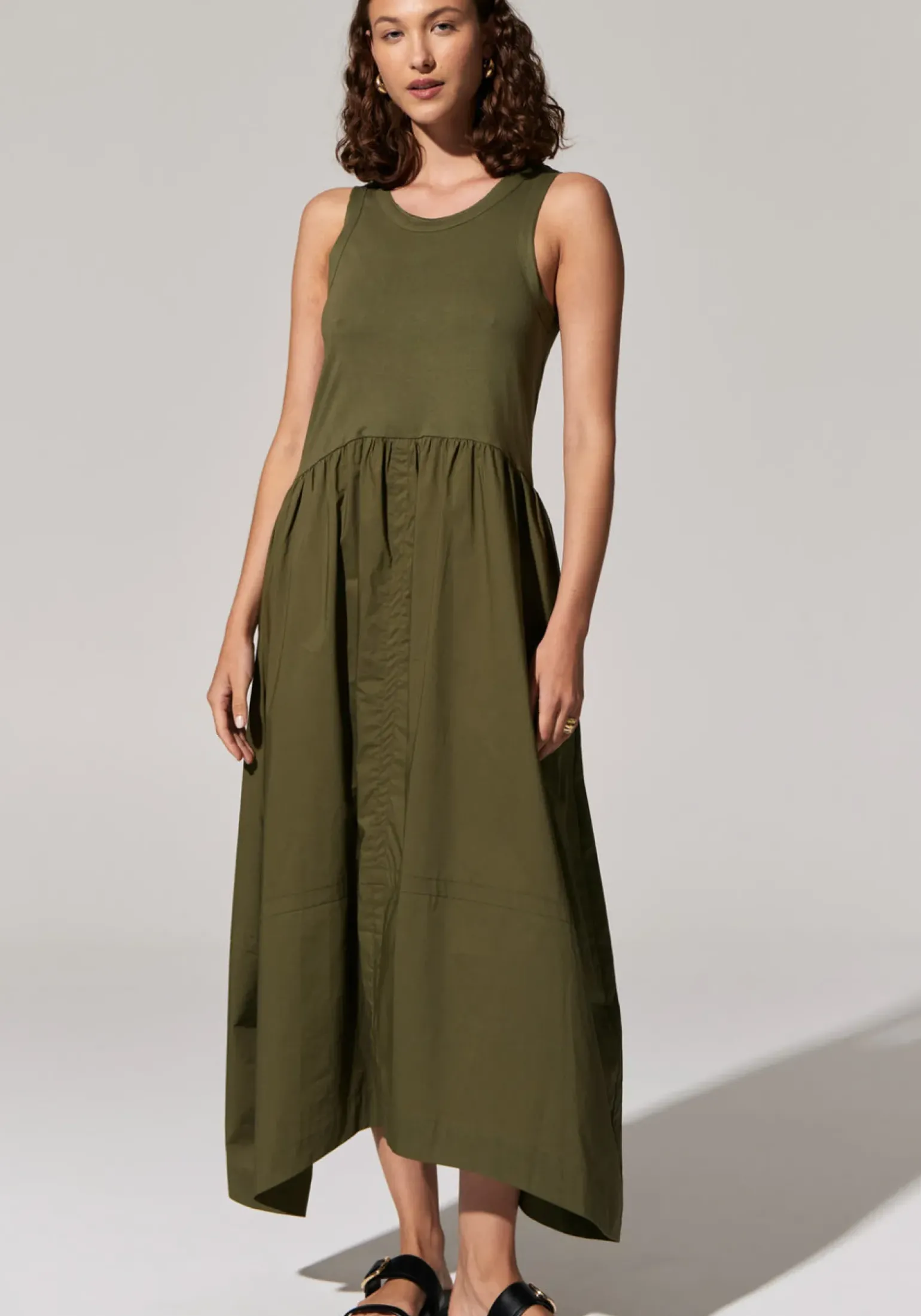 Pol Toya Tank Dress - Khaki