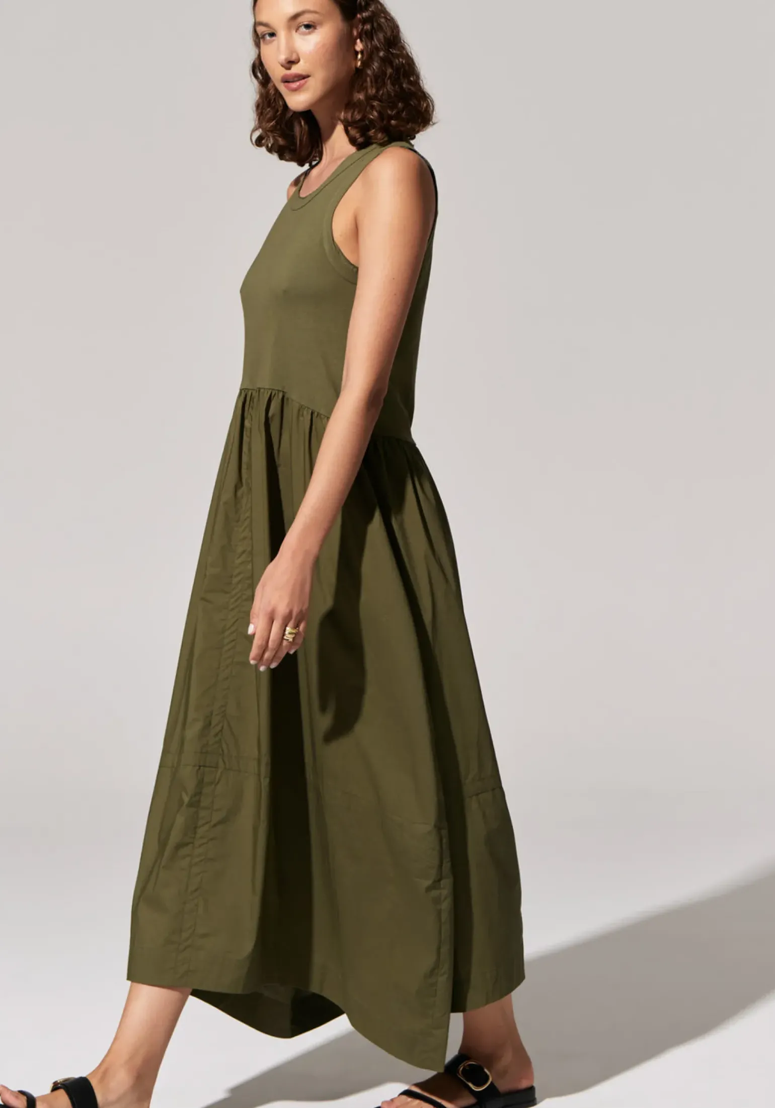 Pol Toya Tank Dress - Khaki
