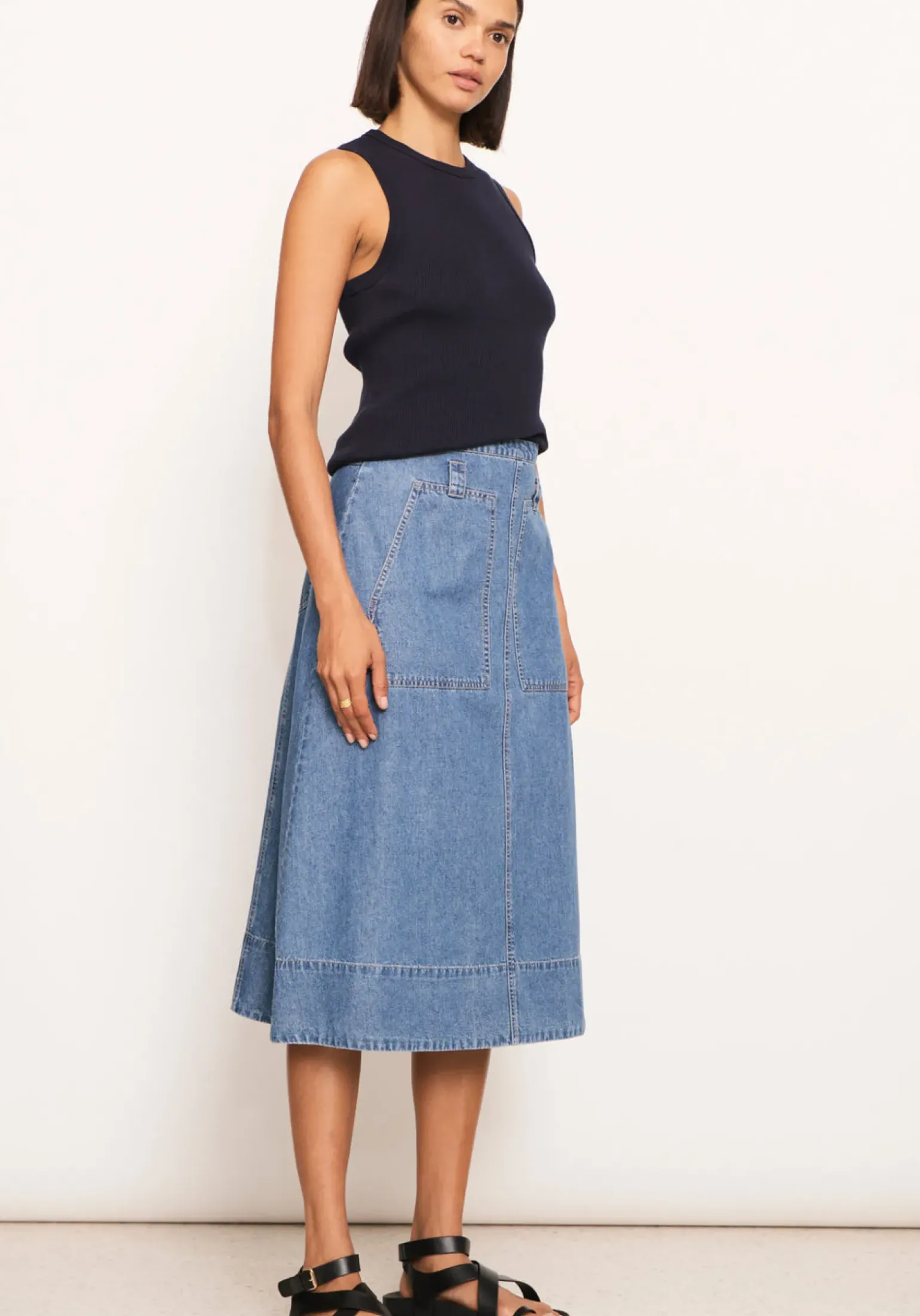 Raydel Denim Skirt- Light Wash
