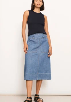 Raydel Denim Skirt- Light Wash