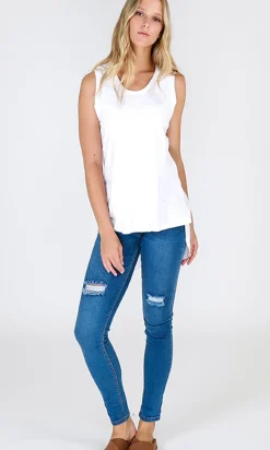 3rd Story Madison Tank - White