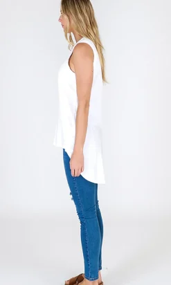 3rd Story Madison Tank - White