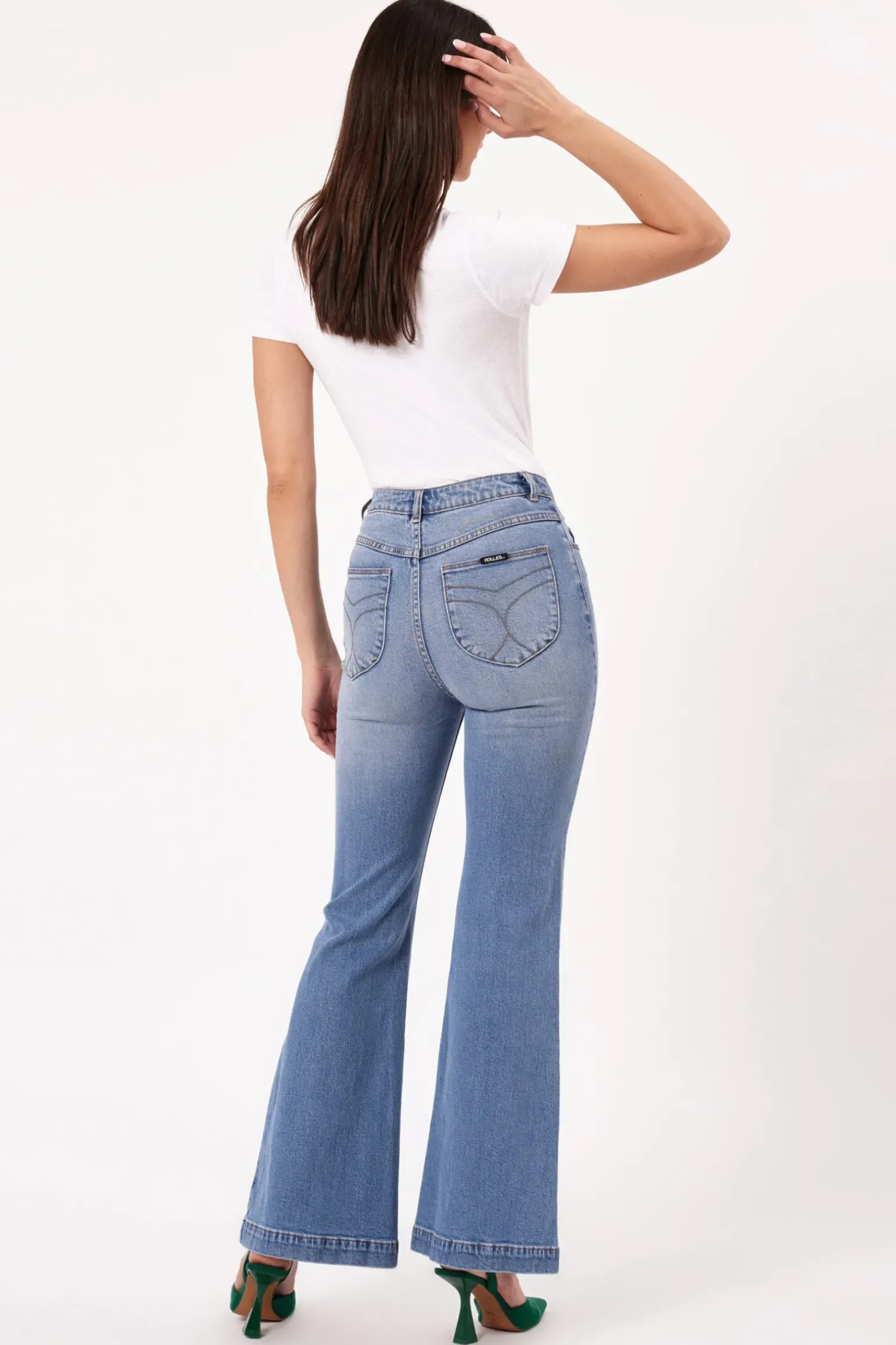 Rolla's Eastcoast Flare Kate - Mid Vintage Blue