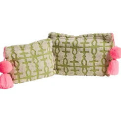 Sage & Clare Amata Terry Pouch - Palm Large