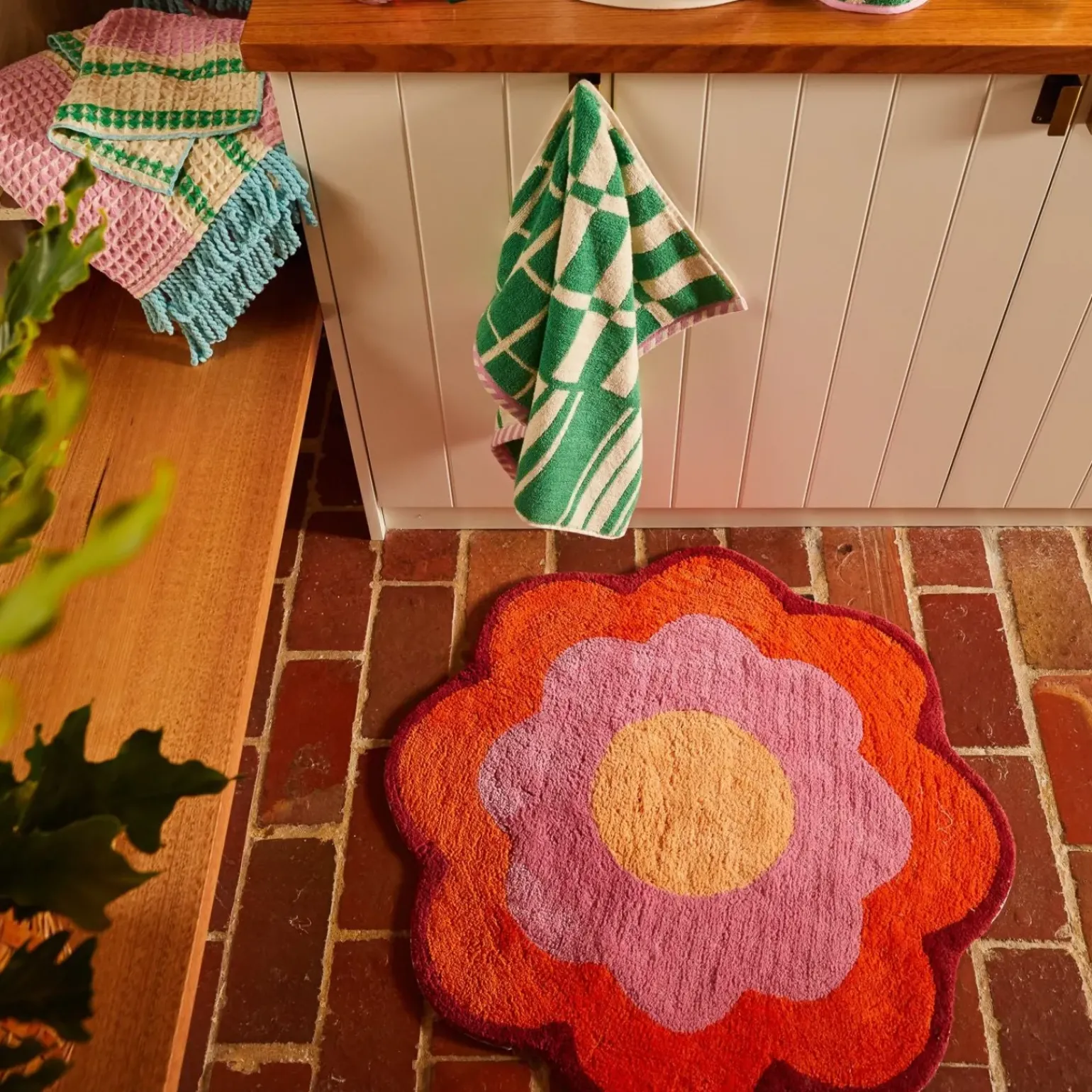 Sage & Clare Kiska Bath Mat - Dahlia