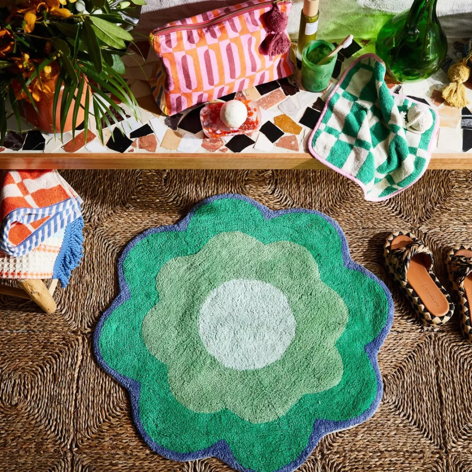 Sage & Clare Kiska Bath Mat - Perilla