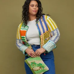 Sage & Clare San Carlos Raffia Clutch