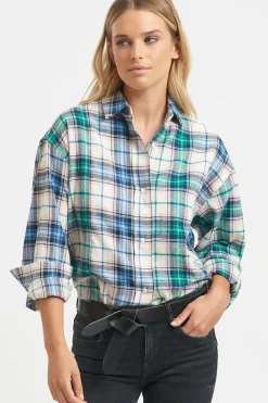 Shirty The Classic Flannel Shirt - Blue Green Combo