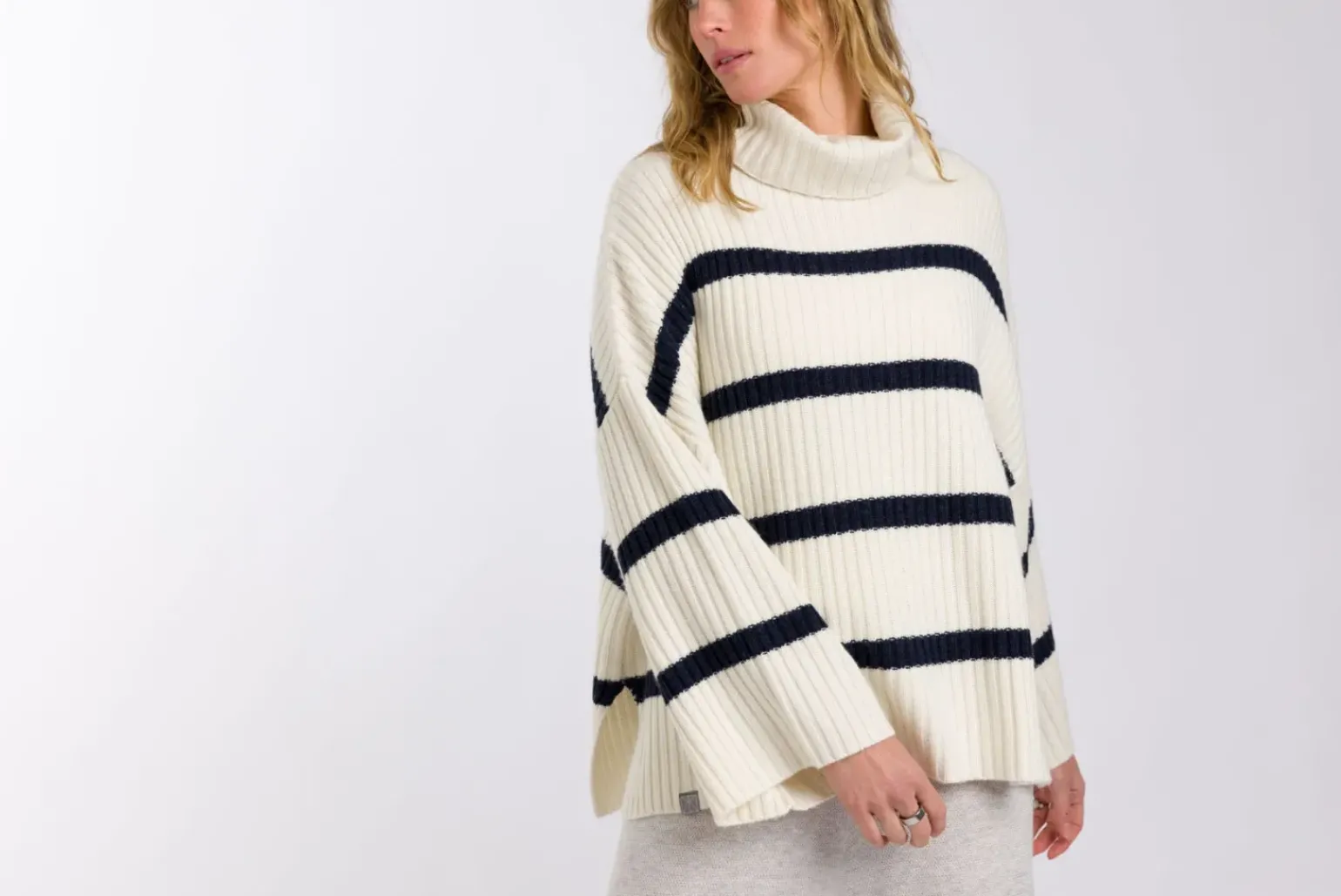 Talamaya Divine Rib Pullover - Starling Stripe