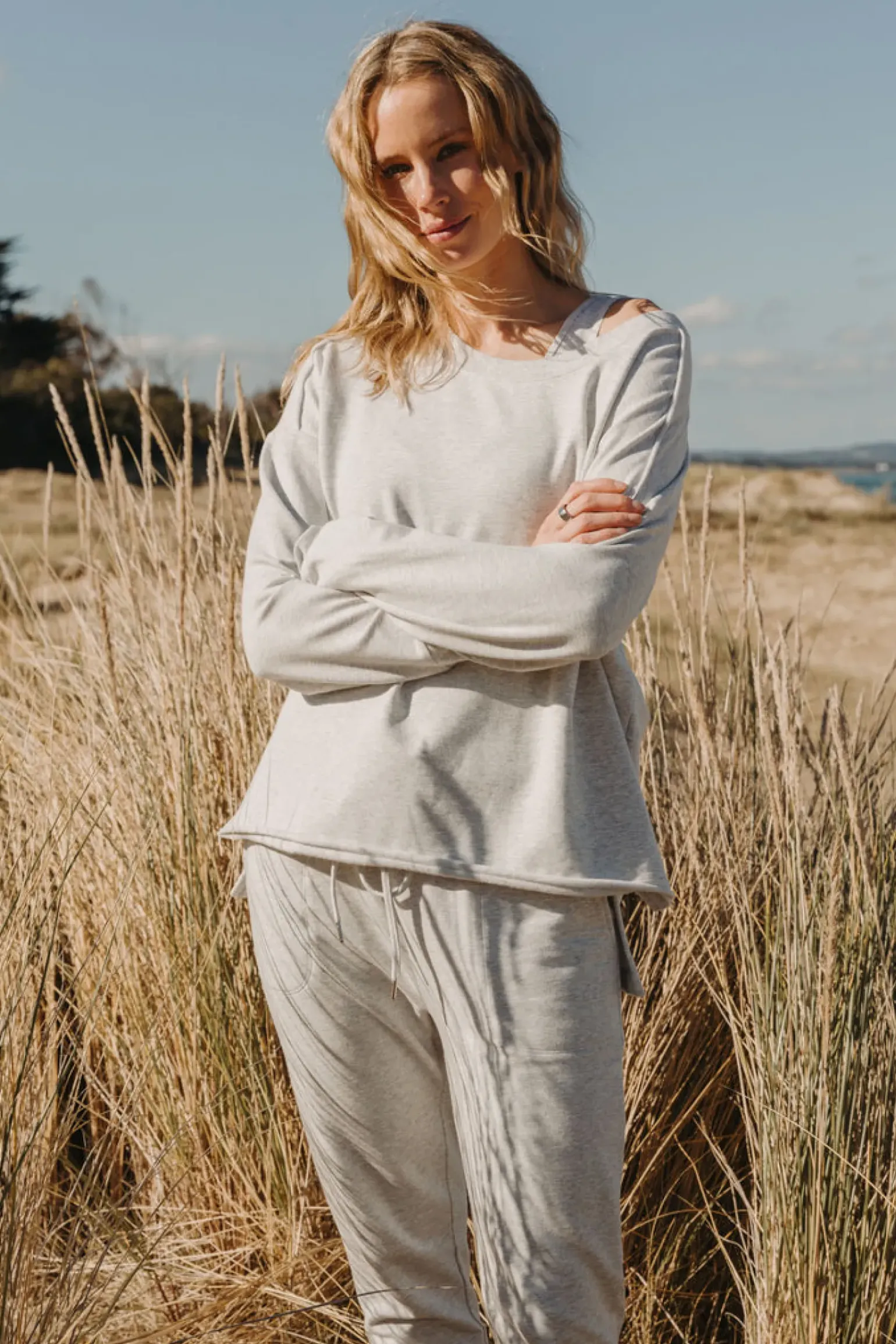 Talamaya Heavenly Fleece Windcheater - Silver Marle