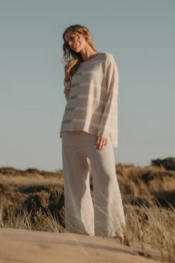 Talamaya Hinterland Stripe Pullover - Sawdust
