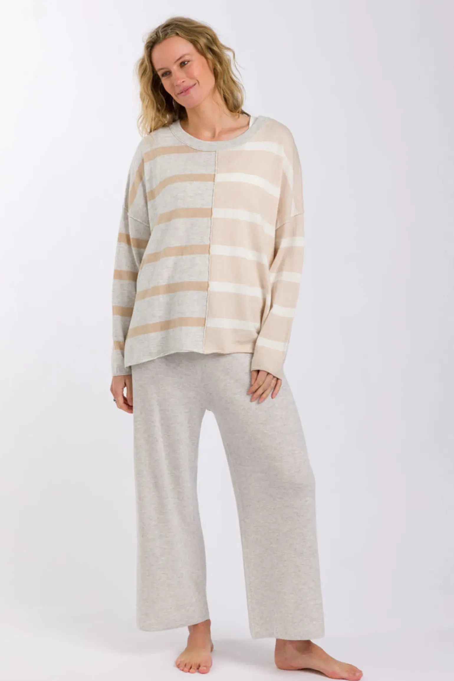 Talamaya Hinterland Stripe Pullover - Sawdust