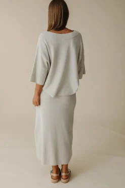 Talamaya Retreat Cotton Twist Tee Pullover - Silver & Salt