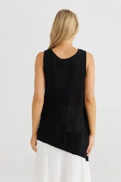 The Shanty Milano Knit Singlet - Black