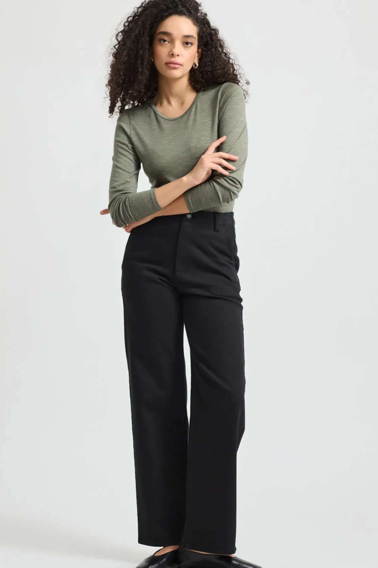 Toorallie Crew Merino Tee - Bay Leaf
