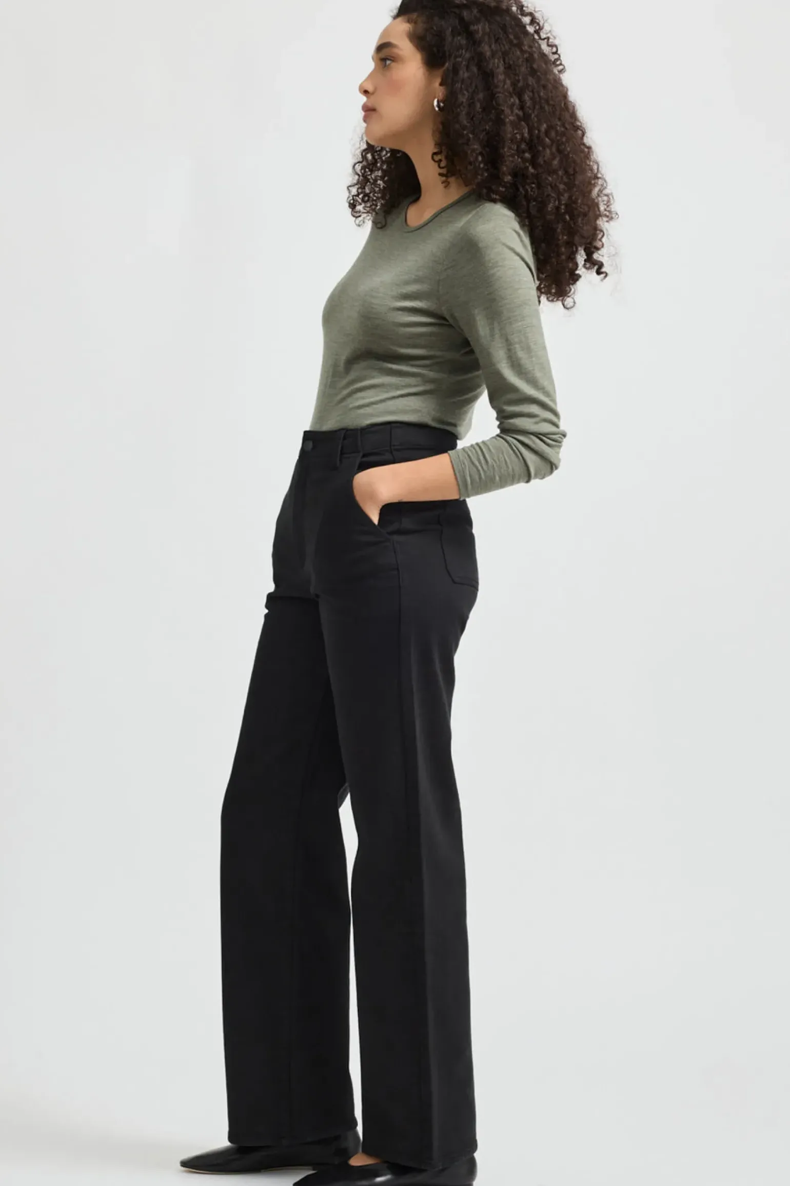 Toorallie Crew Merino Tee - Bay Leaf