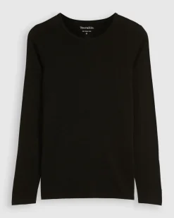 Toorallie Crew Merino Tee - Black