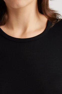 Toorallie Crew Merino Tee - Black
