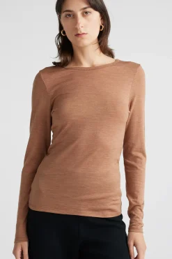 Toorallie Crew Merino Tee - Sand Dune