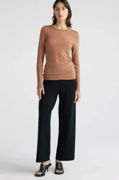 Toorallie Crew Merino Tee - Sand Dune
