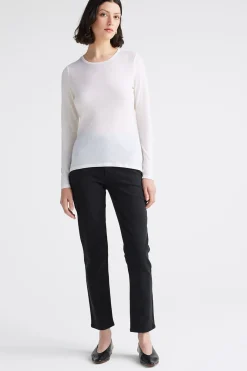 Toorallie Crew Merino Tee - Warm White