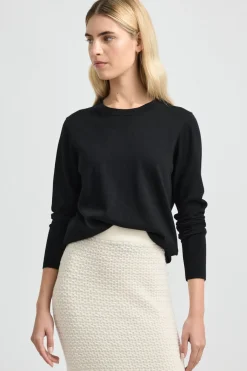 Toorallie Fine Merino Crew - Black