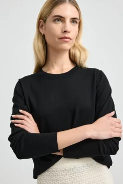 Toorallie Fine Merino Crew - Black