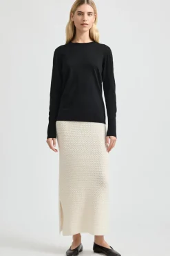 Toorallie Fine Merino Crew - Black