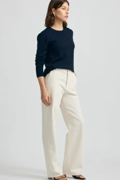 Toorallie Fine Merino Crew - Navy
