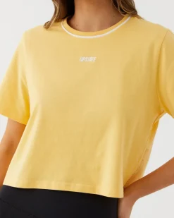 Upstate Evolve Cropped Tee- Pina Colada