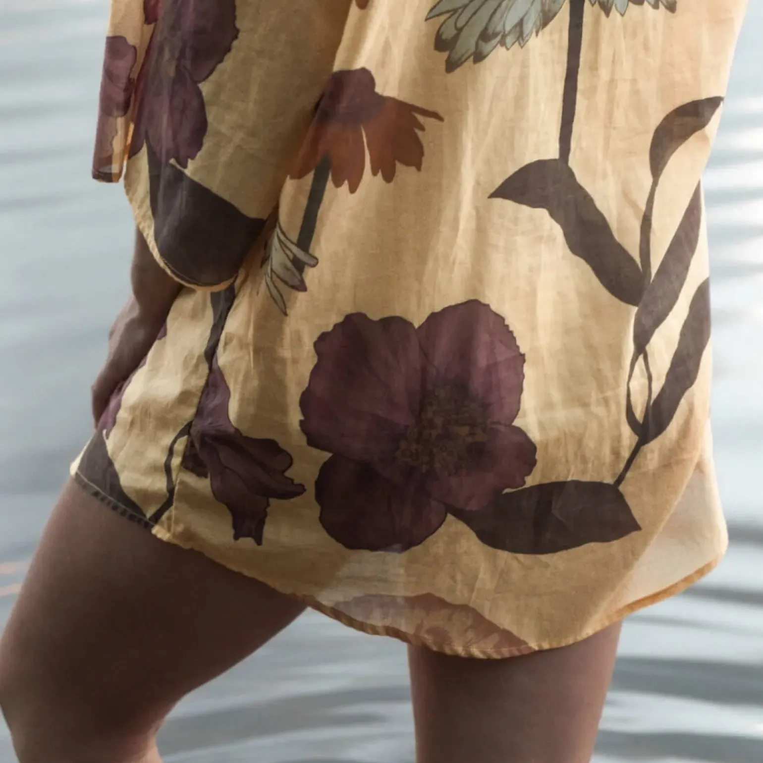 Wandering Folk Glades Over Swim Shirt - Chamomile