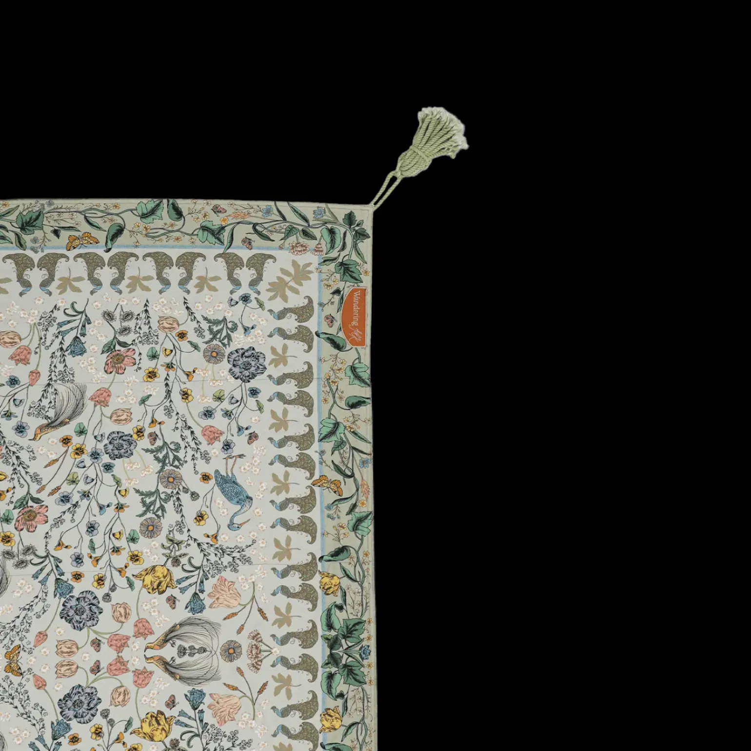 Wandering Folk Picnic Rug - Wonderland Sage
