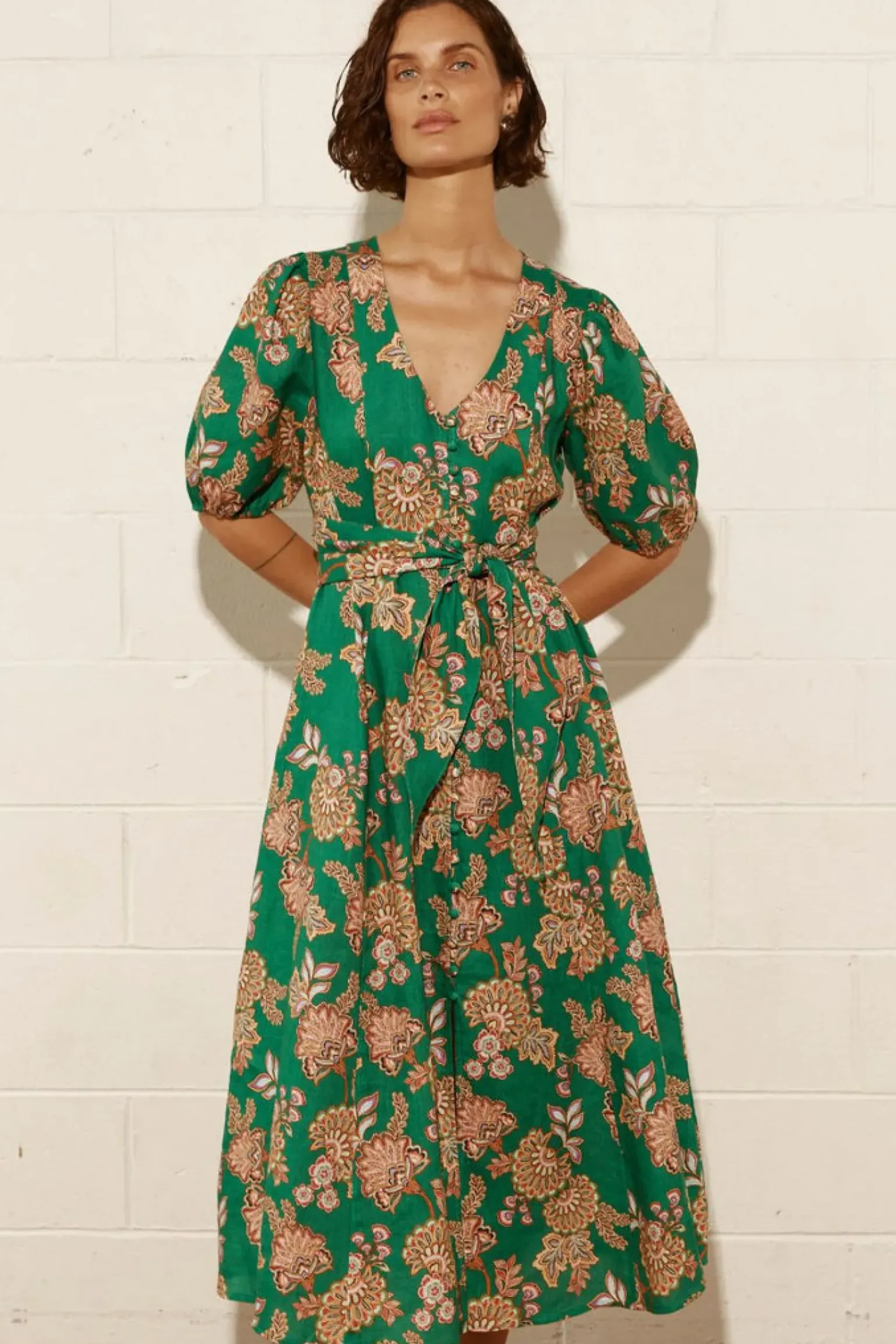 Zoe Kratzmann Ebb Dress - K'gari Palm Green