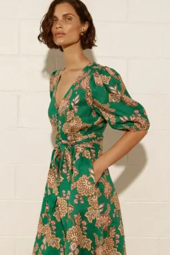Zoe Kratzmann Ebb Dress - K'gari Palm Green
