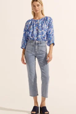 Zoe Kratzmann Imbue Top - Pacific Floral