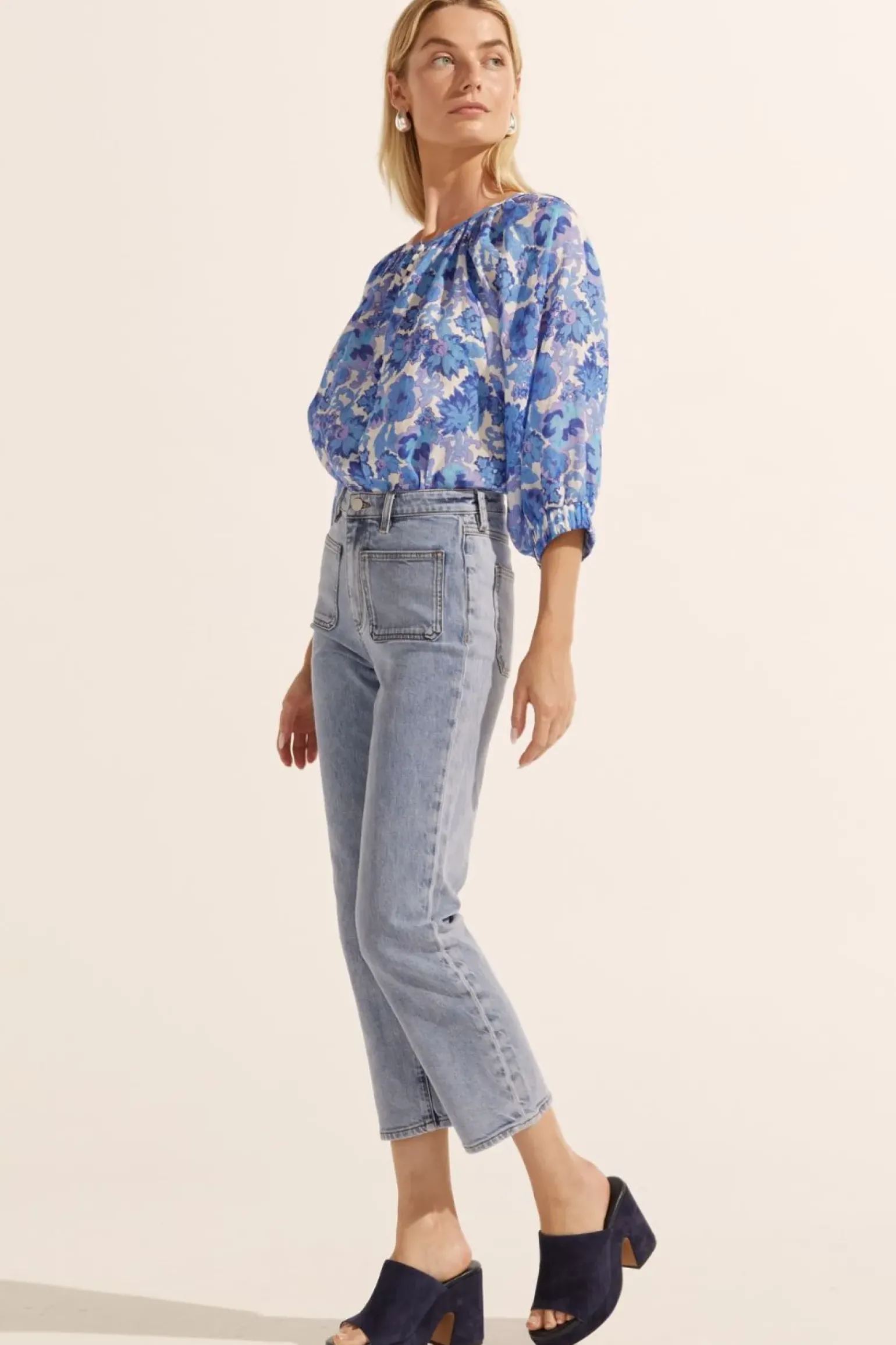 Zoe Kratzmann Imbue Top - Pacific Floral