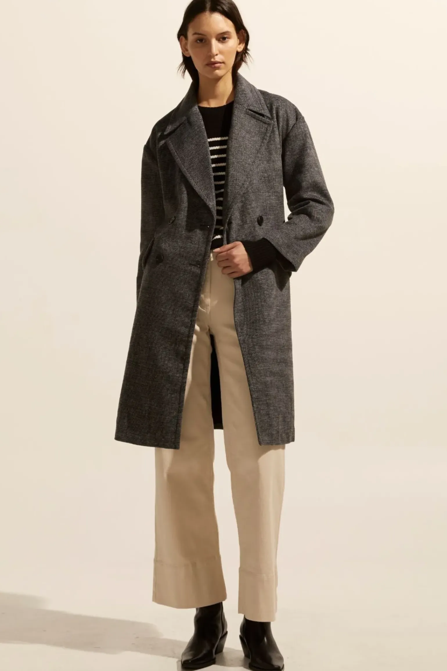 Zoe Kratzmann Pillar Coat - Black Mini Check