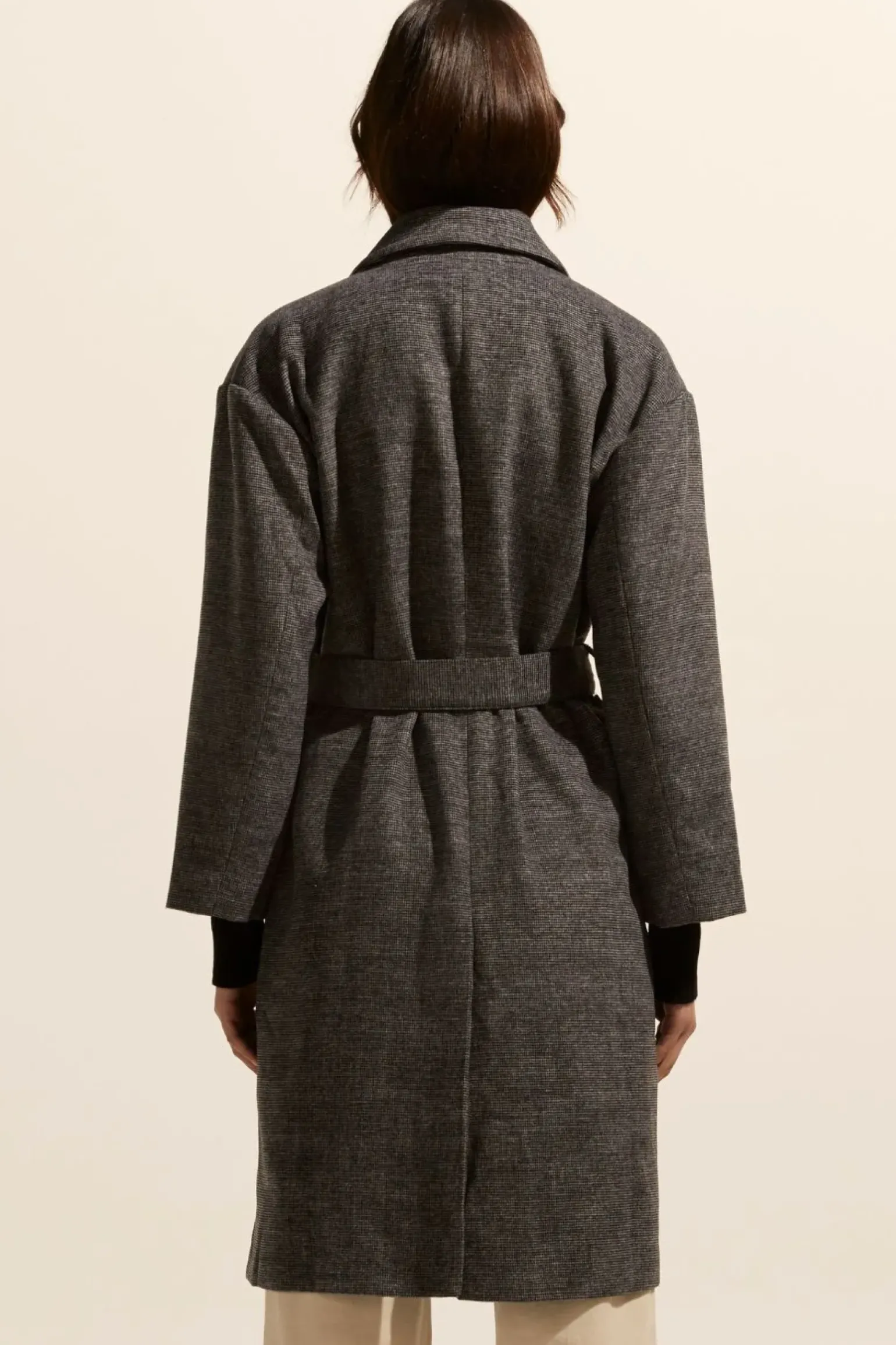Zoe Kratzmann Pillar Coat - Black Mini Check