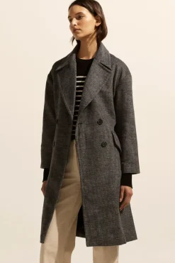 Zoe Kratzmann Pillar Coat - Black Mini Check