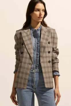 Zoe Kratzmann Spurt Jacket - Mousse Check