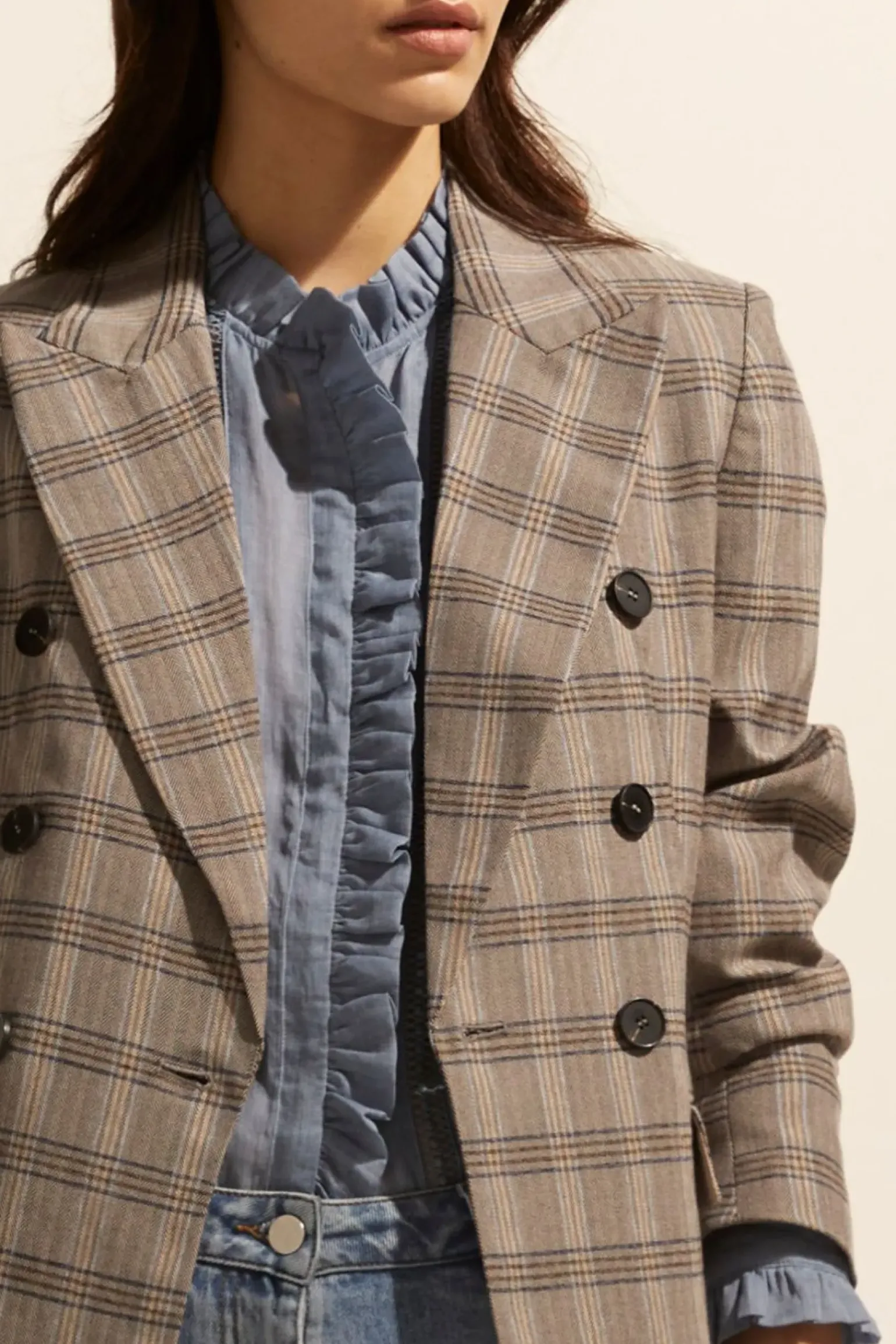 Zoe Kratzmann Spurt Jacket - Mousse Check
